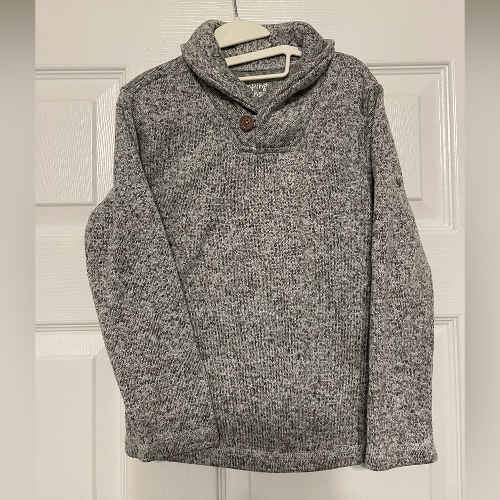 Jumping Jacks Kids Gray Shawl-Collar Pullover Sweater